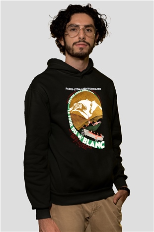 Mont Blanc Siyah Unisex Hoodie