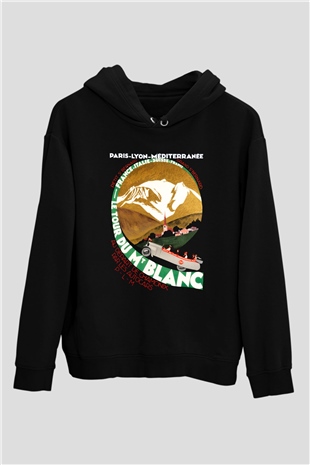 Mont Blanc Siyah Unisex Hoodie