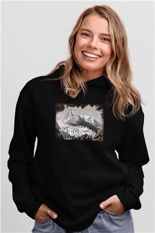 Mont Blanc Siyah Unisex Hoodie