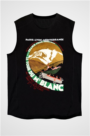 Mont Blanc Siyah Unisex Kolsuz Tişört