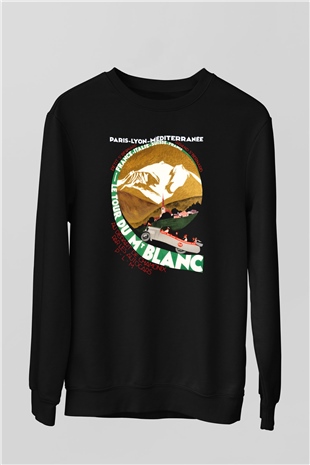 Mont Blanc Siyah Unisex Sweatshirt