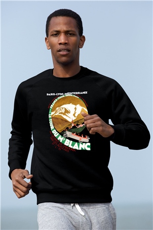 Mont Blanc Siyah Unisex Sweatshirt
