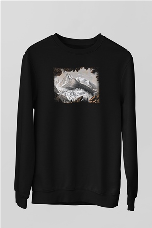 Mont Blanc Siyah Unisex Sweatshirt
