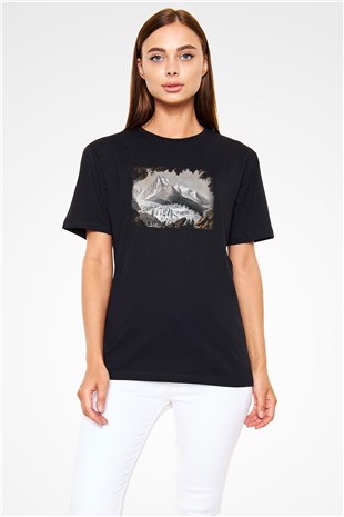 Mont Blanc Siyah Unisex Tişört T-Shirt - TişörtFabrikası