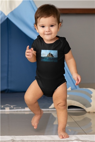 Mont Saint-Michel Siyah Bebek Body - Zıbın