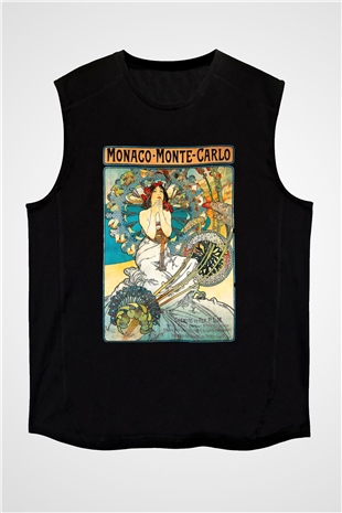 Monte Carlo Siyah Unisex Kolsuz Tişört