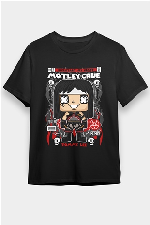 Montley Crue Baskılı Unisex Siyah Tişört