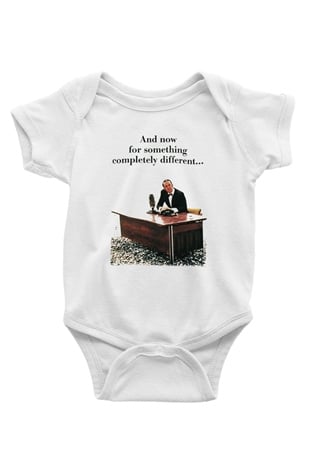 Monty Pythons Flying Circus Baskılı Beyaz Unisex Bebek Body - Zıbın