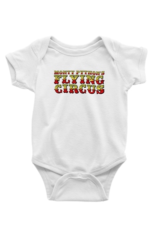 Monty Pythons Flying Circus Baskılı Beyaz Unisex Bebek Body - Zıbın