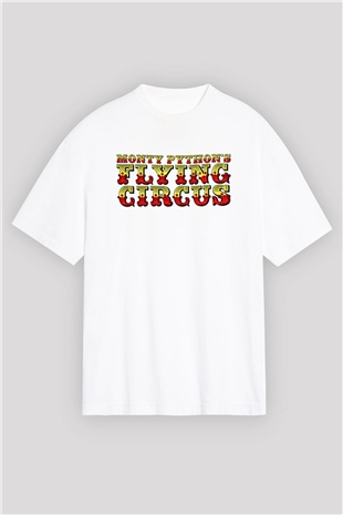 Monty Pythons Flying Circus Beyaz Unisex Oversize Tişört T-Shirt