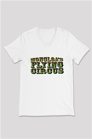 Monty Pythons Flying Circus Beyaz Unisex V Yaka Tişört T-Shirt
