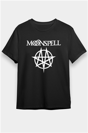 Moonspell Baskılı Unisex Siyah Tişört - Tshirt