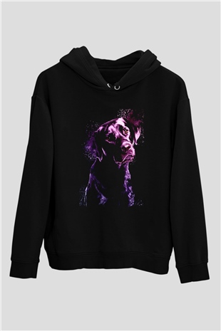 Mor KöpekSiyah  Unisex Hoodie