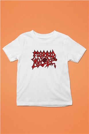 Morbid Angel Baskılı Beyaz Unisex Çocuk Tişört