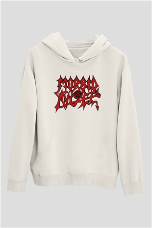 Morbid Angel Beyaz Unisex Kapşonlu Sweatshirt