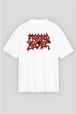 Morbid Angel Beyaz Unisex Oversize Tişört T-Shirt