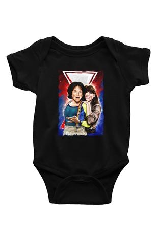 Mork and Mindy Siyah Bebek Body - Zıbın
