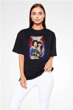Mork and Mindy Siyah Oversize Tişört