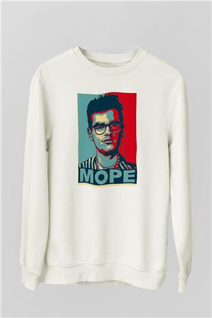 Morrissey Baskılı Beyaz Unisex Sweatshirt