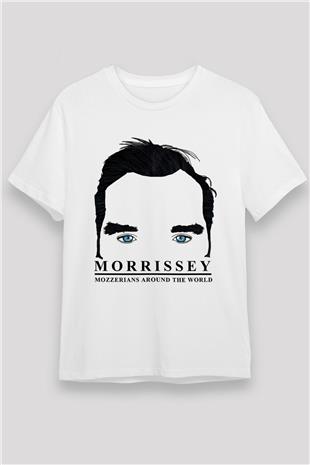 Morrissey Baskılı Unisex Beyaz Tişört - Tshirt