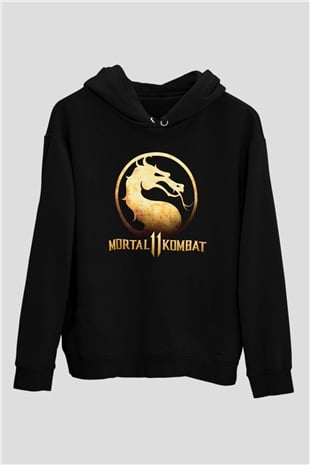 Mortal Kombat Siyah Unisex Hoodie
