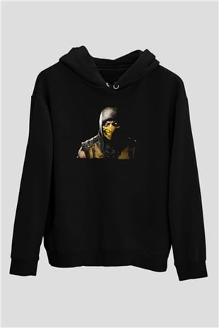 Mortal Kombat Siyah Unisex Hoodie
