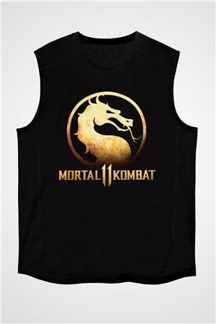 Mortal Kombat Siyah Unisex Kolsuz Tişört