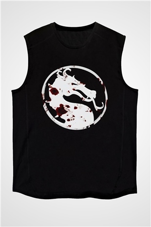 Mortal Kombat Siyah Unisex Kolsuz Tişört