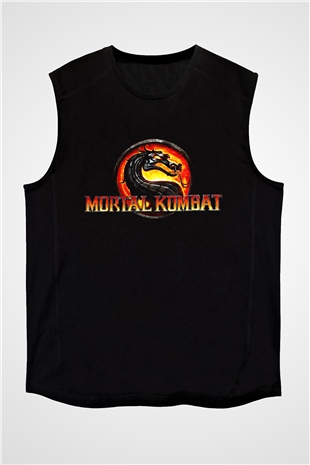 Mortal Kombat Siyah Unisex Kolsuz Tişört