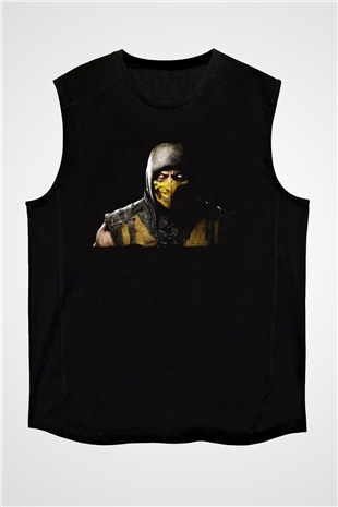Mortal Kombat Siyah Unisex Kolsuz Tişört
