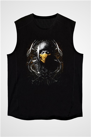 Mortal Kombat Siyah Unisex Kolsuz Tişört