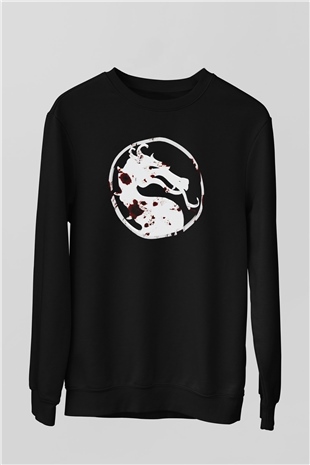 Mortal Kombat Siyah Unisex Sweatshirt