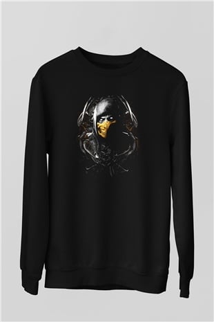 Mortal Kombat Siyah Unisex Sweatshirt