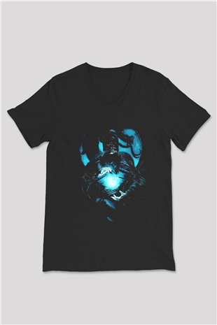 Mortal Kombat Siyah Unisex V Yaka Tişört T-Shirt