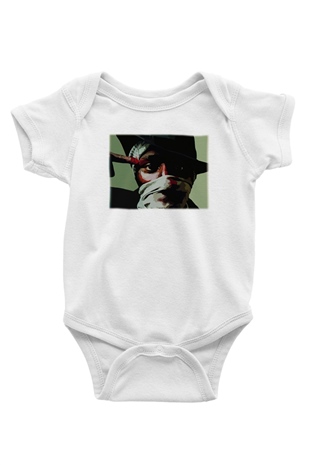 Mos Def Baskılı Beyaz Unisex Bebek Body - Zıbın