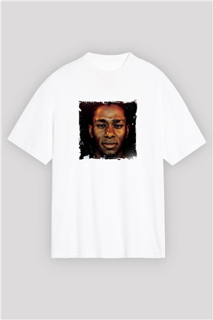 Mos Def Baskılı Oversize Beyaz Tişört