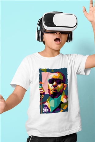 Mos Def Beyaz Unisex Çocuk Tişört