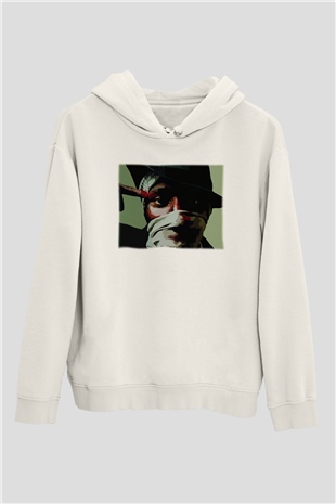 Mos Def Beyaz Unisex Kapşonlu Sweatshirt