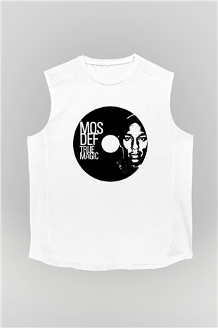 Mos Def Beyaz Unisex Kolsuz Tişört
