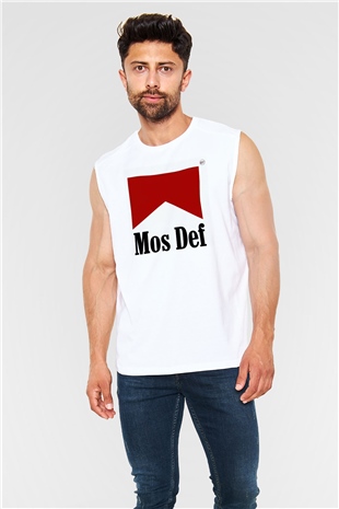 Mos Def Beyaz Unisex Kolsuz Tişört