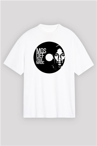 Mos Def Beyaz Unisex Oversize Tişört T-Shirt