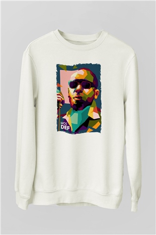 Mos Def Beyaz Unisex Sweatshirt