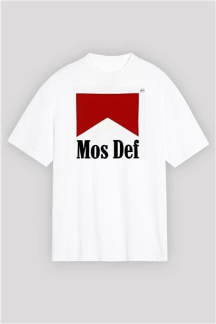 Mos Def Beyaz Unisex Tişört T-Shirt - TişörtFabrikası