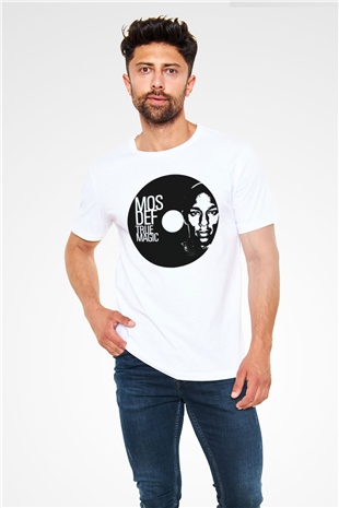 Mos Def Beyaz Unisex Tişört T-Shirt - TişörtFabrikası