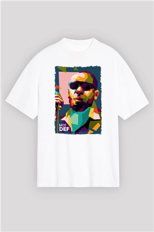 Mos Def Beyaz Unisex Tişört T-Shirt - TişörtFabrikası