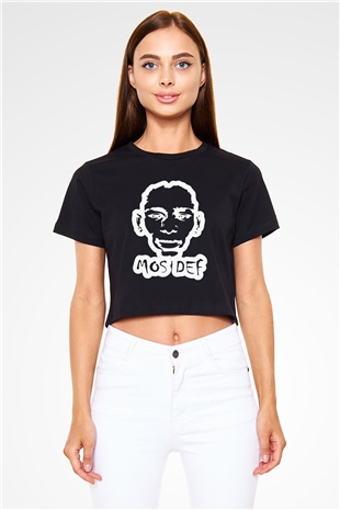 Mos Def Siyah  Crop Top Tişört