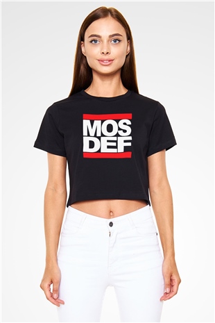 Mos Def Siyah  Crop Top Tişört