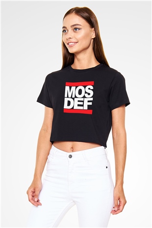 Mos Def Siyah  Crop Top Tişört