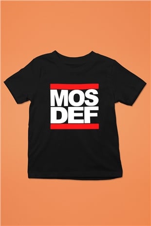 Mos Def Siyah Unisex Çocuk Tişört