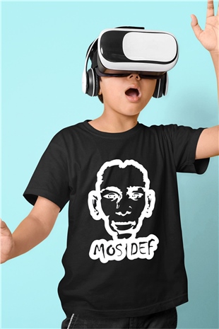 Mos Def Siyah Unisex Çocuk Tişört